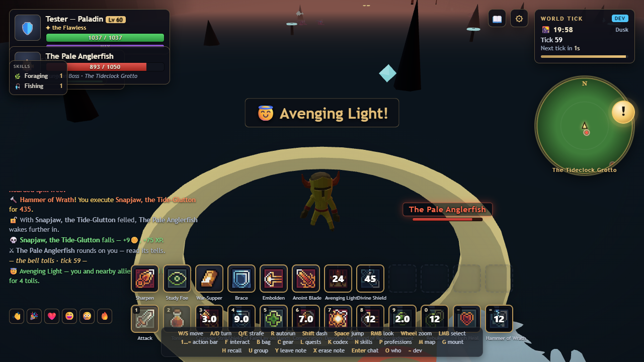 Paladin in The Tideclock Grotto