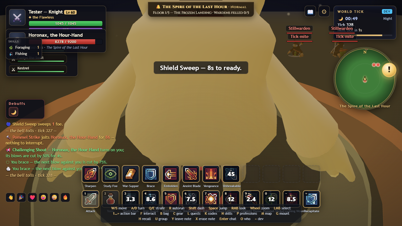 Knight on the raid's first floor