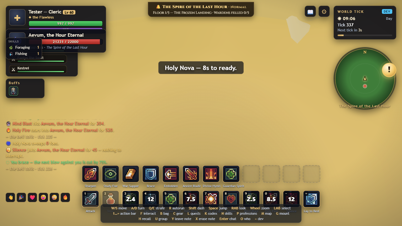 Cleric on the raid's final floor